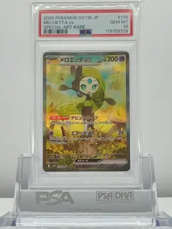 PSA 10 MELOETTA ex 170/086 2025 Pokemon JPN SV11B BLACK BOLT SPECIAL ART RARE - Image 1