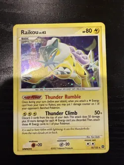 Pokemon Raikou Secret Wonders 16/132 Holo Rare LP - Image 1