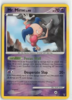 Pokemon Supreme Victors Reverse Foil Rare MP-HP #37 Mr. Mime - Image 1
