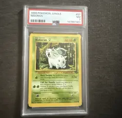 PSA Graded 1999 Pokemon TCG Jungle Nidoran #57 & Poliwag #59 Lot 2 - Image 1