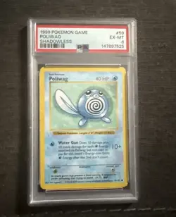 PSA Graded 1999 Pokemon TCG Jungle Nidoran #57 & Poliwag #59 Lot 2 - Image 3