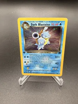 Pokemon Dark Blastoise 1st Edition Holo Rare Team Rocket 3/82 NM SWIRL!!! - Image 1