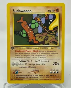 Pokemon 1st Edition Sudowoodo 26/64 Neo Revelation Pack Fresh - Image 1