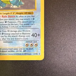 Blastoise 2/102 Base Set Shadowless Holo Rare Stage 2 100 HP EN 1999 - Image 4