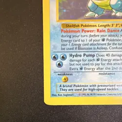 Blastoise 2/102 Base Set Shadowless Holo Rare Stage 2 100 HP EN 1999 - Image 5