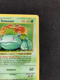 Pokemon Venusaur Base Set Shadowless 1st Edition Holo Rare #15/102 - Image 2