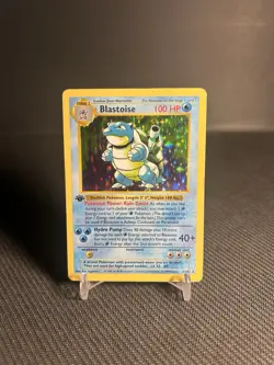 Pokemon TCG Blastoise 2/102 1st Edition Base Set Shadowless Holo Rare MP/MP- - Image 1