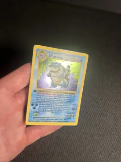 Pokemon TCG Blastoise 2/102 1st Edition Base Set Shadowless Holo Rare MP/MP- - Image 5