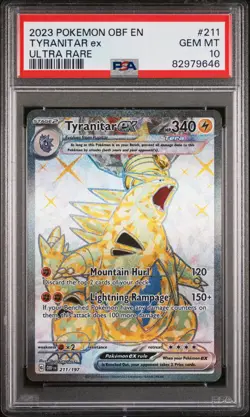 Tyranitar Ex Ultra Rare Pokemon Obf En-Obsidian Flames 211/197 PSA 10 - Image 1