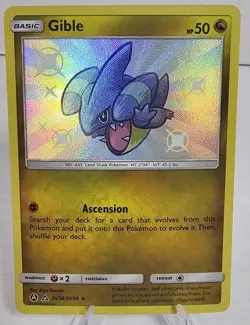 Pokemon Gible SV38/SV94 Shiny Hidden Fates Pokemon NM Holo - Image 1