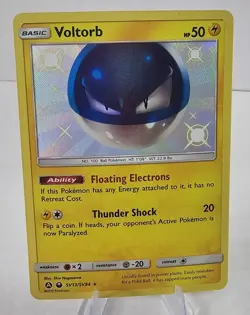 Pokemon Voltorb SV13/SV94 Hidden Fates Sun & Moon Shiny Vault Pokemon - Image 1
