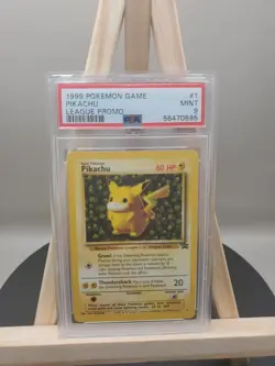 1999 Pokemon Game Pikachu League Black Star Promo #1 PSA 9 MINT WOTC - Image 1