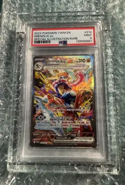 Greninja ex Sv06 Twilight Masquerade EN 214/167 SIR Holo PSA 9 - Image 4