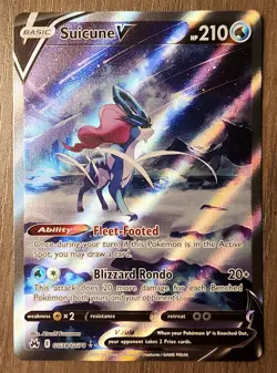 2023 Pokemon TCG Suicune V GG38/GG70 Ultra Rare Crown Zenith Excellent-NM/M - Image 1