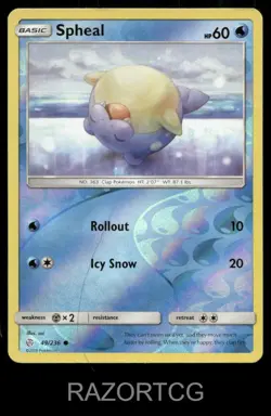 SPHEAL 49/236 C COSMIC ECLIPSE POKEMON REVERSE HOLO NM/M - Image 1