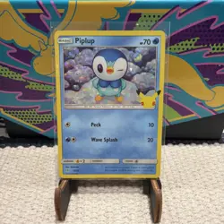 Pokemon TCG Piplup 20/25 Holo McDonald's 25th Anniversary MP-HP Condition - Image 1