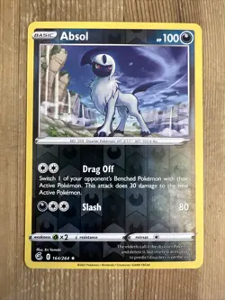 Absol 164/264 Reverse Holo Rare Pokemon Sword & Shield Fusion Strike NM - Image 1
