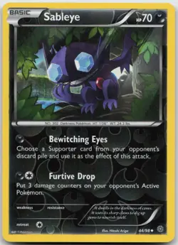Sableye 44/98 Uncommon Ancient Origins Pokemon TCG Reverse Holo LP - Image 1