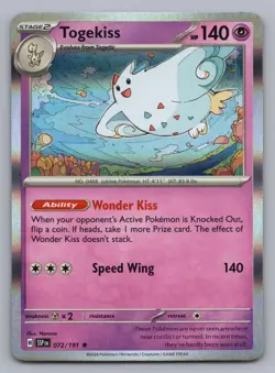 TOGEKISS 072/191 R SURGING SPARKS POKEMON HOLO NM SSP 2024 - Image 1