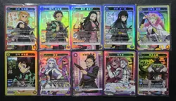 Union Arena Demon Slayer SR Lot 9 x+1 R parallel Rengoku Tanjiro Akaza JP NM - Image 1