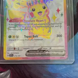 The Pokemon Company Pikachu ex 219/191 Surging Sparks UR Holo Full Art EN 200HP - Image 4