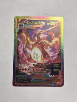 Charizard Vmax Rainbow Fan Art Display Card G-Max Wildfire HP330 Mint/NM - Image 1