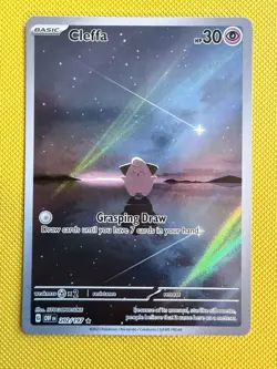 Cleffa Scarlet & Violet Obsidian Flames Illustration Rare Card 202/197 - Image 1