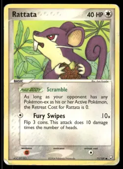 Pokemon Cards Rattata 71/109 Team Rocket Returns Common HP - Image 1