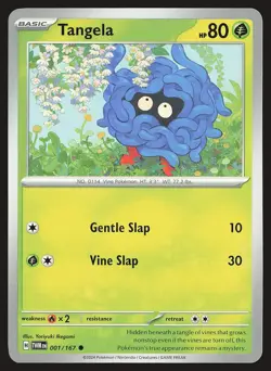 SV06: Twilight Masquerade Tangela #001/167 Common Pokemon Card - Image 1