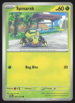 SV06: Twilight Masquerade Spinarak #004/167 Common Pokemon Card - Image 1
