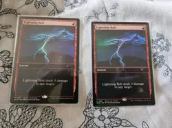 2 x Magic the Gathering MTG Lightning Bolt Foil Secret Lair SLD 901 NM - Image 1