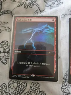 2 x Magic the Gathering MTG Lightning Bolt Foil Secret Lair SLD 901 NM - Image 2