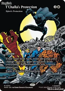 T'Challa's Protection - Teferi's Protection (Borderless) EN [MAR - 51] - NM T... - Image 1