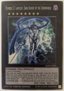 Yugioh Number 23: Lancelot, Dark Knight Of The Underworld BOSH-ENSE2 Super NM - Image 1