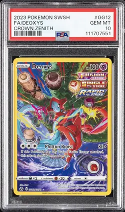 2023 POKEMON SWORD & SHIELD CROWN ZENITH #GG12 FULL ART/DEOXYS PSA 10 - Image 1