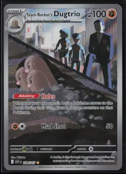 Team Rocket's Dugtrio 239/217 Illustration Rare Ascended Heroes Pokemon NM - Image 1