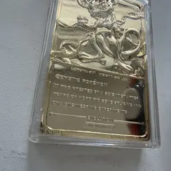 1999 Pokemon "Mewtwo" 23 Karat Gold Plated Special Edition Trading Card Collect - Image 4