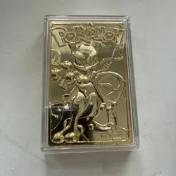 1999 Pokemon "Mewtwo" 23 Karat Gold Plated Special Edition Trading Card Collect - Image 5