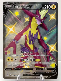 Pokemon Toxtricity V SV112/SV122 Shining Fates Shiny Vault SHINY HOLO RARE - Image 2
