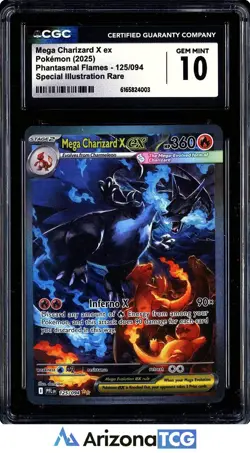 Pokemon 2025 Mega Charizard X ex 125/094 SIR Phantasmal Flames GEM MINT CGC 10 - Image 1