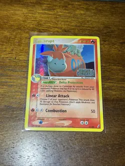 Pokemon TCG Camerupt EX Crystal Guardians 3/100 Reverse Holo Rare 2006 MP Stamp - Image 1