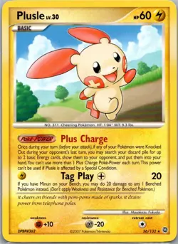 Plusle 36/132 Rare Secret Wonders Pokemon Near Mint - Image 1