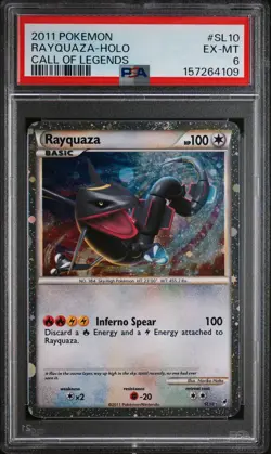 2011 POKEMON CALL OF LEGENDS #SL10 RAYQUAZA-HOLO PSA 6 - Image 1