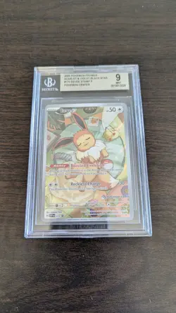 Eevee SVP 173 Pokemon Center Scarlet & Violet Stamped Promo BGS 9 Mint - Image 1