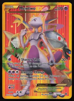 Mewtwo EX 164/162 Secret Rare BREAKthrough Pokemon English NM - Image 1