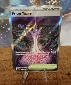 Pokemon TCG Prism Tower Secret Rare Holo 111/086 Me04: Chaos Rising Trainer - Image 1