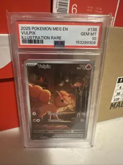 2025 POKEMON MEG EN-MEGA EVOLUTION ILLUSTRATION RARE #138 VULPIX PSA 10 - Image 1