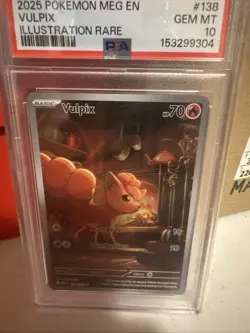 2025 POKEMON MEG EN-MEGA EVOLUTION ILLUSTRATION RARE #138 VULPIX PSA 10 - Image 5
