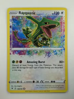 Lightly Played 2020 Pokemon Sword & Shield Vivid Voltage Rayquaza 138/185 - Image 1