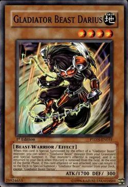 Gladiator Beast Darius - 1st Edition PTDN-EN031 - MP - YuGiOh - Image 1